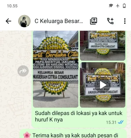 Pengiriman Papan Bunga Duka Menteng